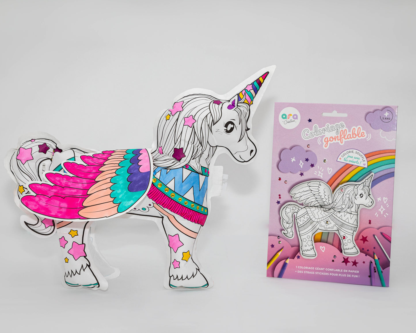 Magisches DIY-Einhorn zum Ausmalen, Dekorieren & Aufblasen