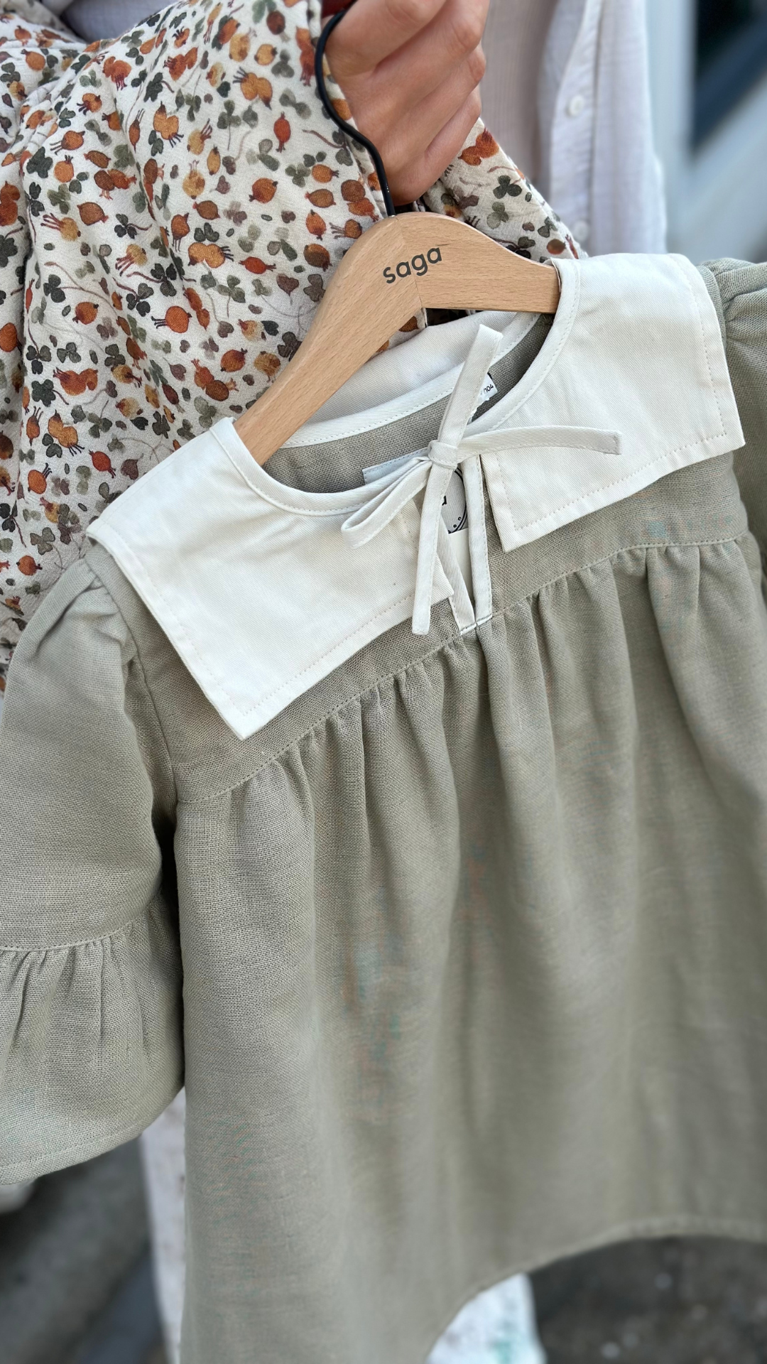 Musselin-Kleid „Grüner Tee“ – aus 100 % Bio-Baumwolle
