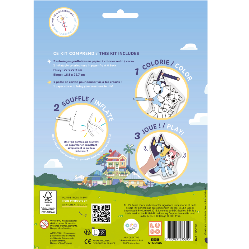 Bluey & Bingo - Aufblasbare Malvorlagen