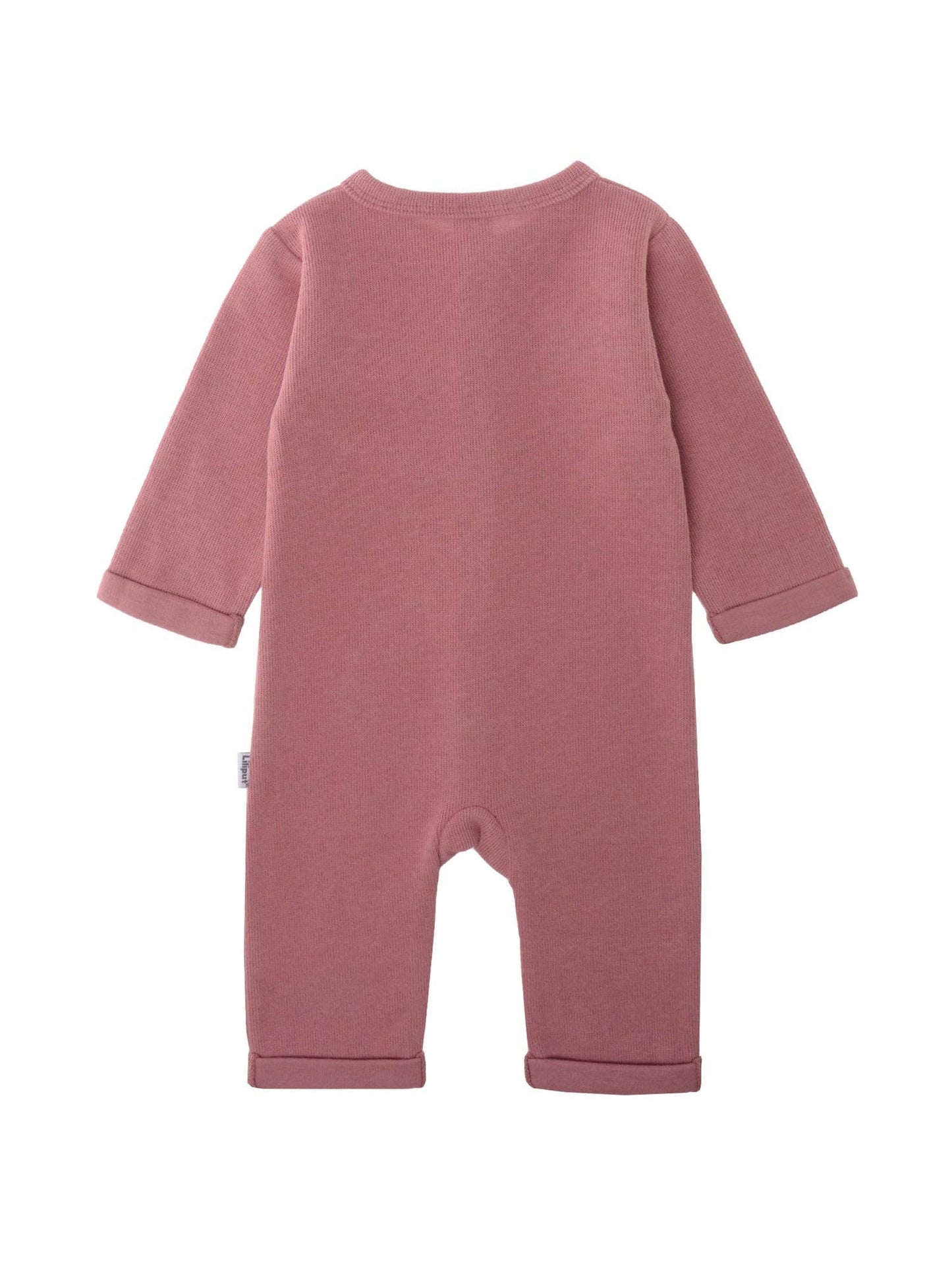 Rib-Strick-Overall - Rosenholz