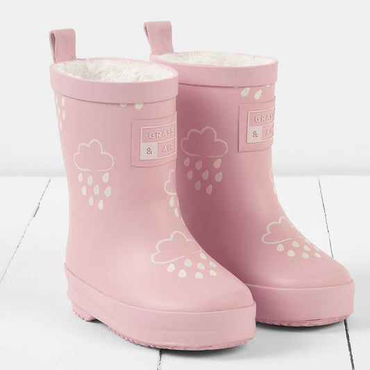 Winter-Gummistiefel für Kinder mit Farbwechsel I Rosa
