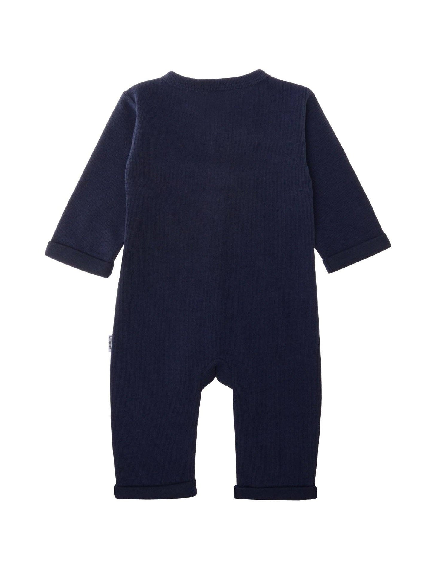 Rib-Strick-Overall - Marineblau