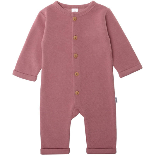Rib-Strick-Overall - Rosenholz