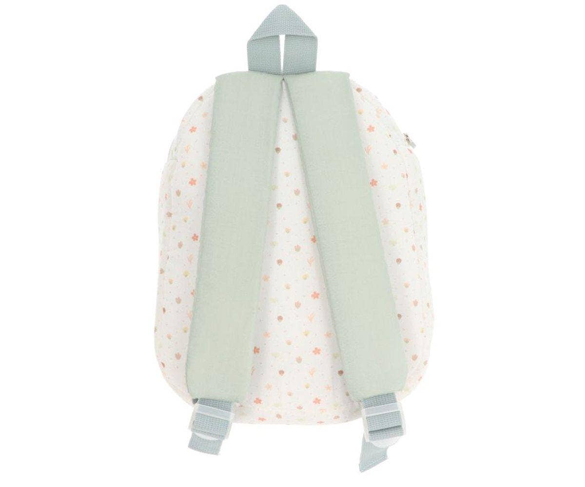 Monnëka Puppenrucksack – perfekt für unterwegs -Frühlingsgarten
