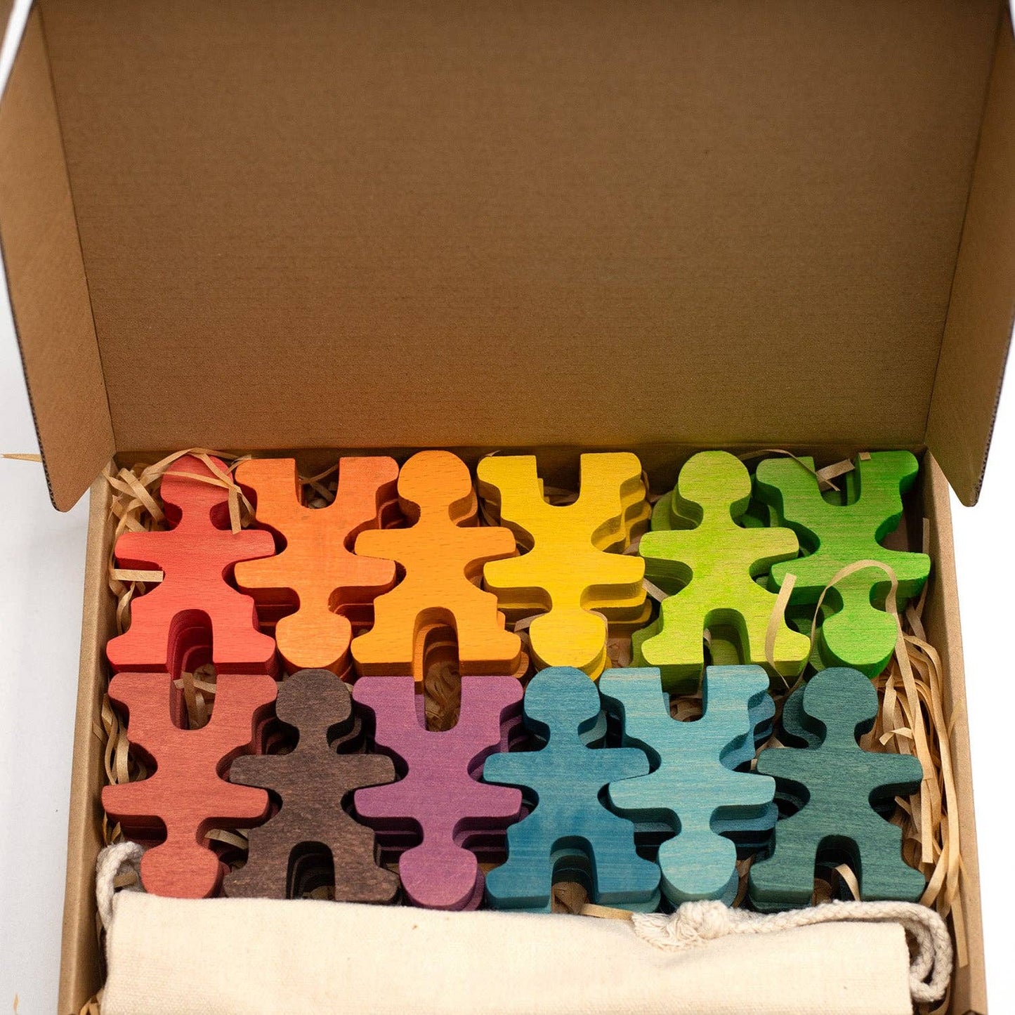 Montessori-Holzfiguren zum Stapeln & Spielen