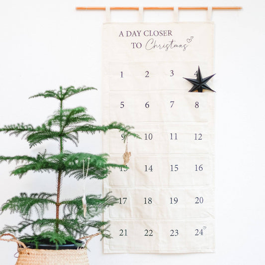 Adventskalender aus Leinen