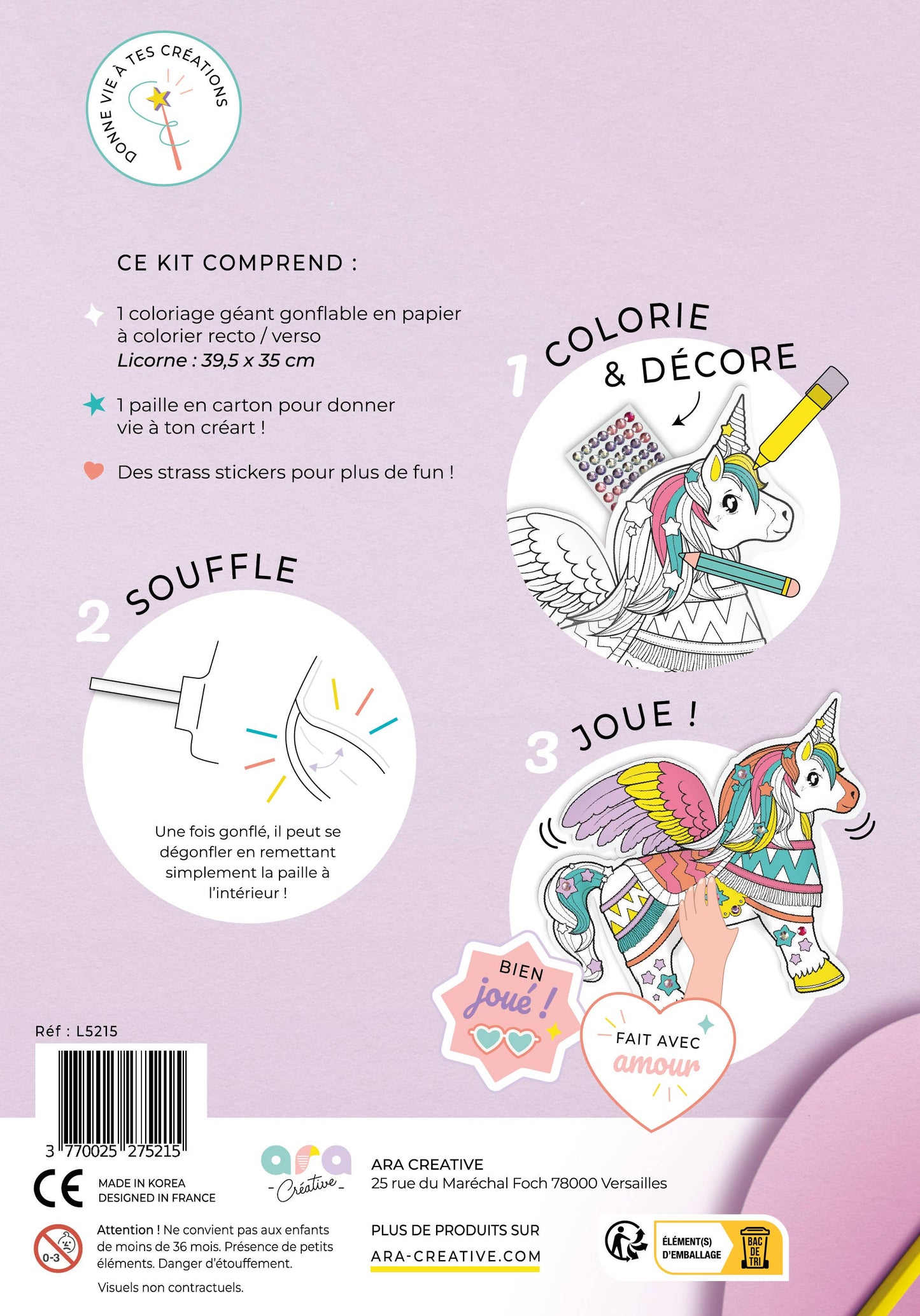 Magisches DIY-Einhorn zum Ausmalen, Dekorieren & Aufblasen