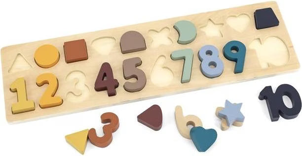 Zahlen- und Formen-Puzzle