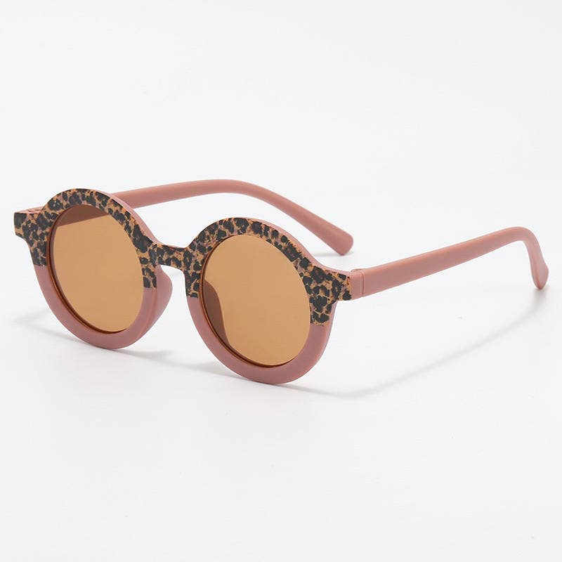 Baby- und Kindersonnenbrille Old Pink & Leopard