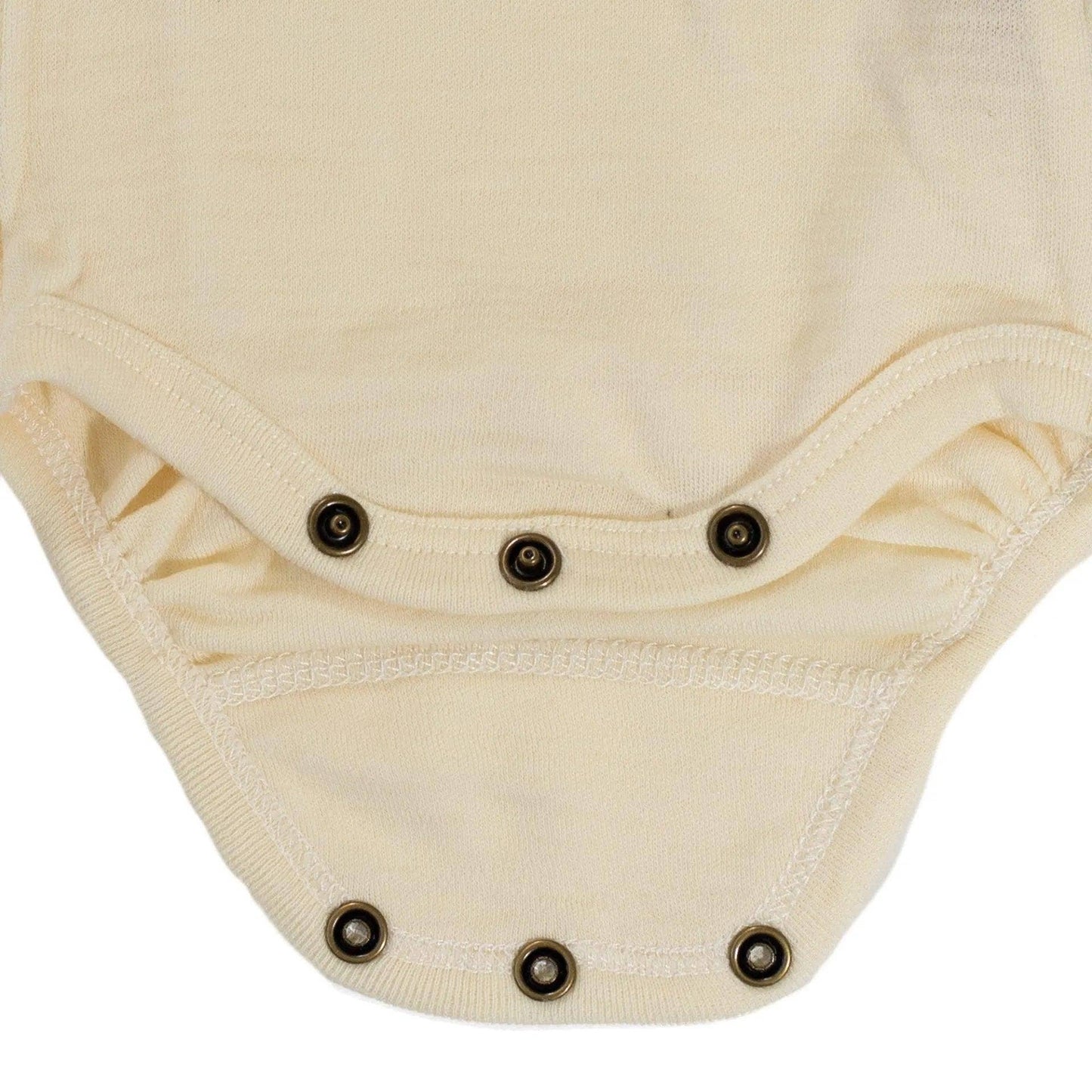 Langarm-Body/Strampler aus reiner Merinowolle – Natur