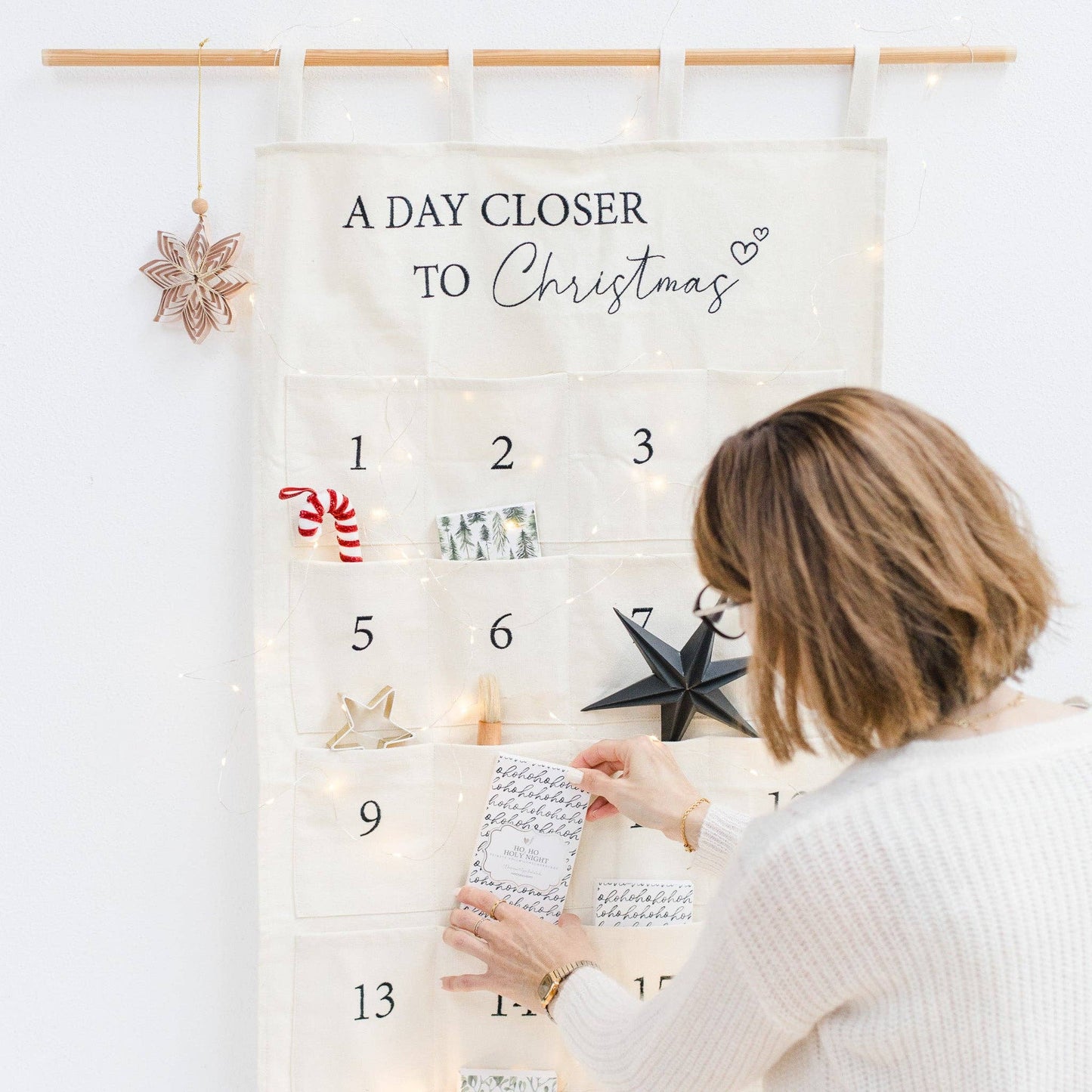 Adventskalender aus Leinen