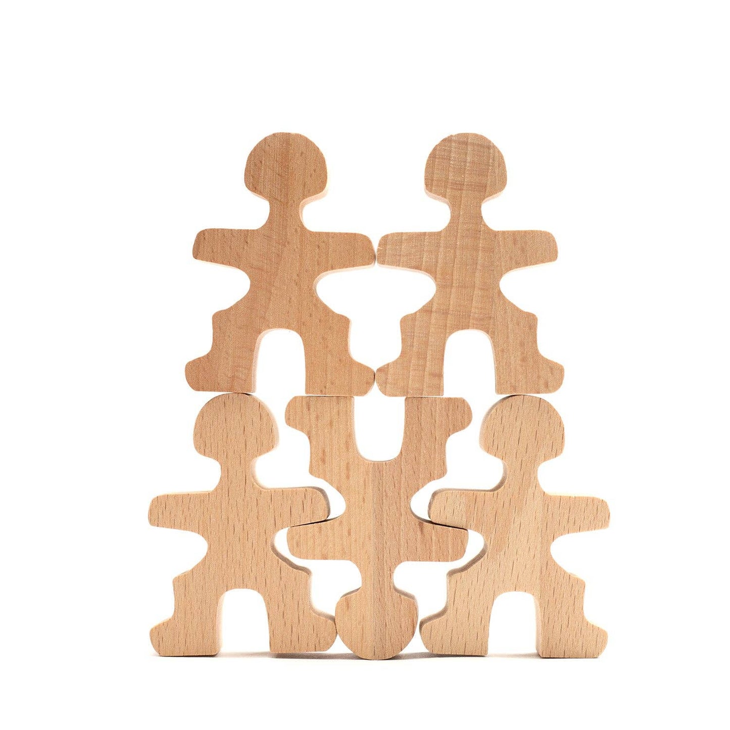 Montessori-Holzfiguren zum Stapeln & Spielen