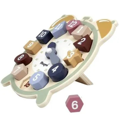 Lernuhr aus Holz – Farben, Formen & Uhrzeit spielerisch lernen