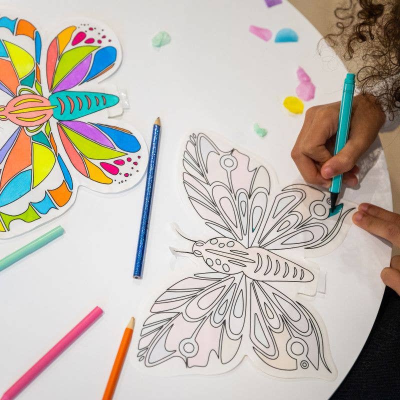 Zauberhafte Schmetterlinge zum Ausmalen, Aufblasen & Fliegenlassen