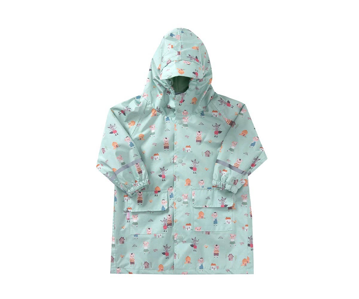 Kinder-Regenjacke mit Kapuze