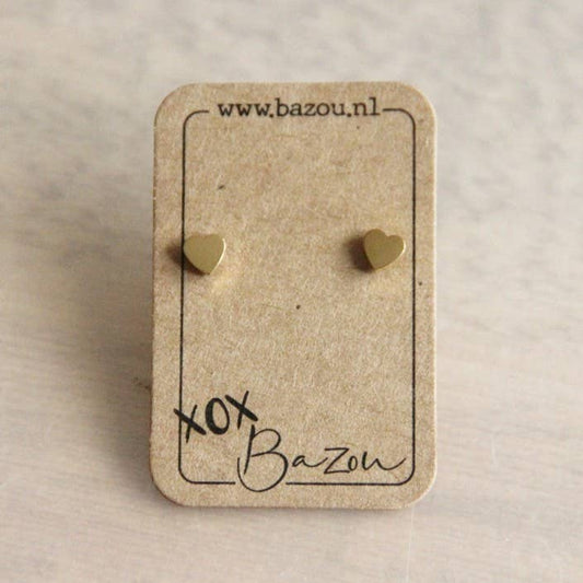Edelstahl Ohrstecker Herz – Gold