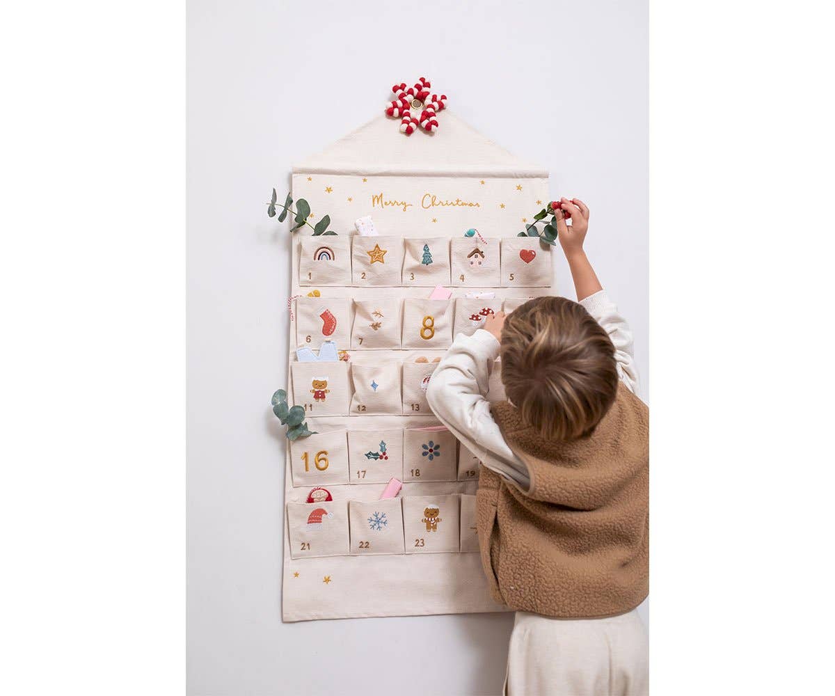 Stoff-Adventskalender – zum Befüllen