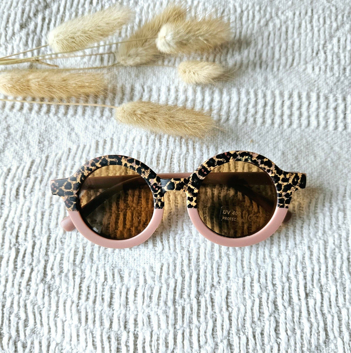 Baby- und Kindersonnenbrille Old Pink & Leopard