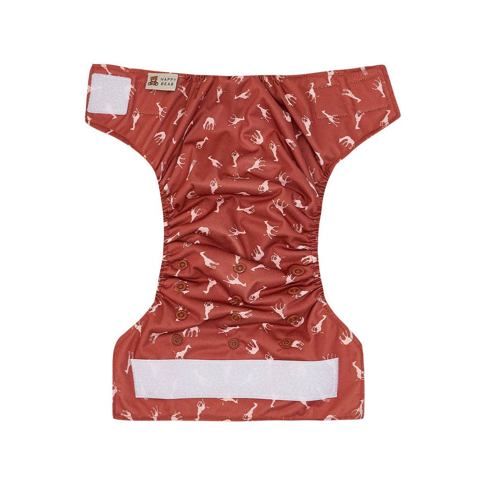 Waschbare Stoffwindel | All-In-One Windel | Einheitsgröße — 4-15 kg | Savanna