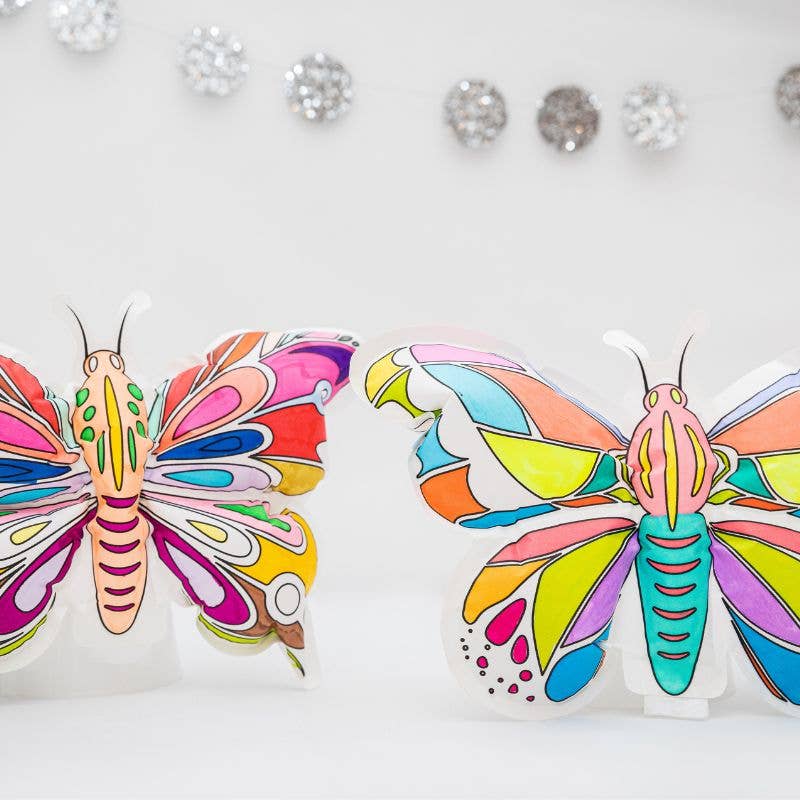 Zauberhafte Schmetterlinge zum Ausmalen, Aufblasen & Fliegenlassen