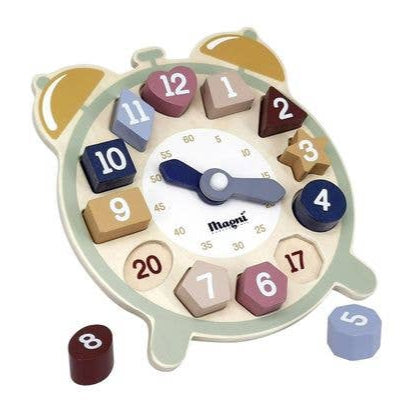 Lernuhr aus Holz – Farben, Formen & Uhrzeit spielerisch lernen